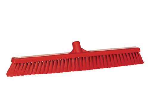 Vikan Hygiene veger rood zachte vezels 60cm